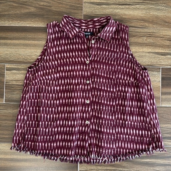 Madewell Moment Button Up in Ikat Print, XS - Picture 11 of 12